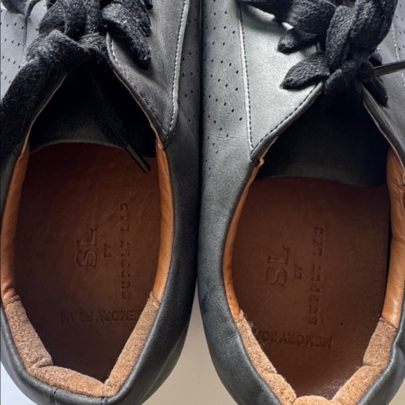 Supply Lab Men’s Damian Black Leather Sneakers - Picture 6 of 7